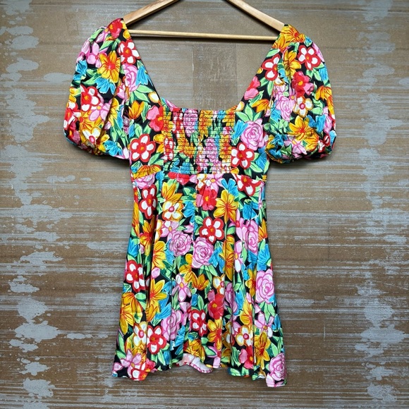 For Love & Lemons Mallory Mini Dress Floral Preppy Causal Sexy Womens S - Picture 6 of 6